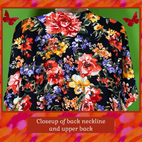 ‼️FINAL PRICE‼️NWOT S OPEN CARDIGAN BLACK&FLORAL WIDE SHORT SLEEVE WHIMSYGOTH - Picture 9 of 14